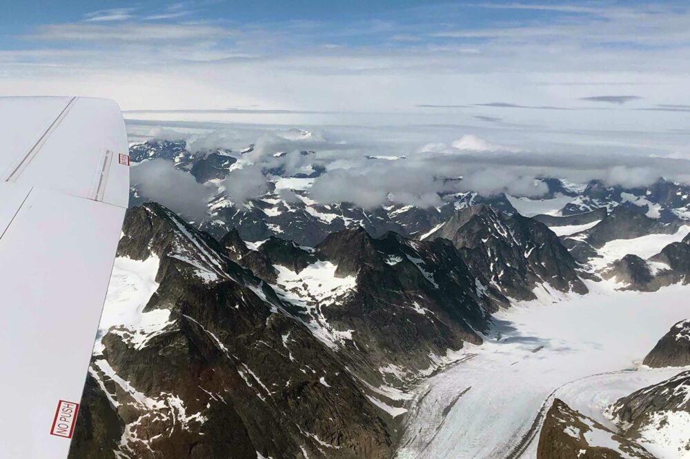 Spectacular glacier in the Prince Christian Sound, southern Greenland