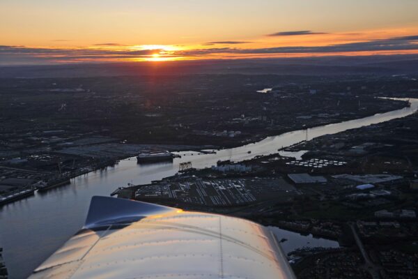Sunderland Harbour at sunset