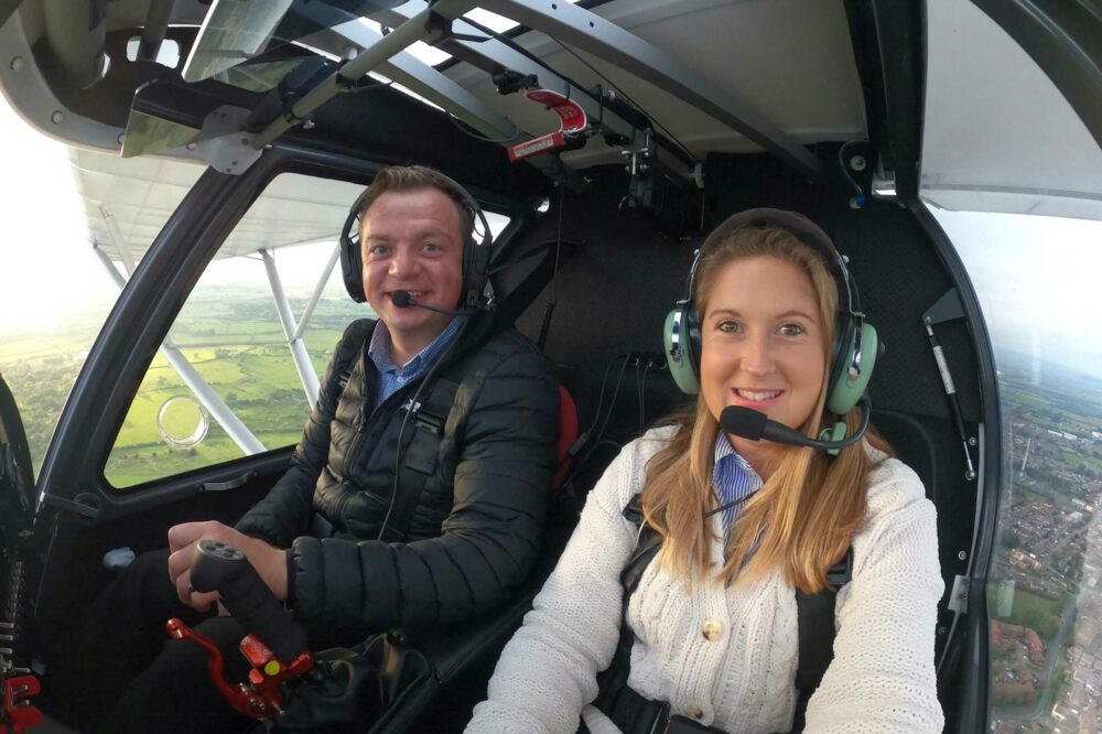 Microlight flying lesson