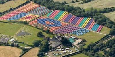 Glastonbury Festival 2024 as seen from John Leather's Van's RV12