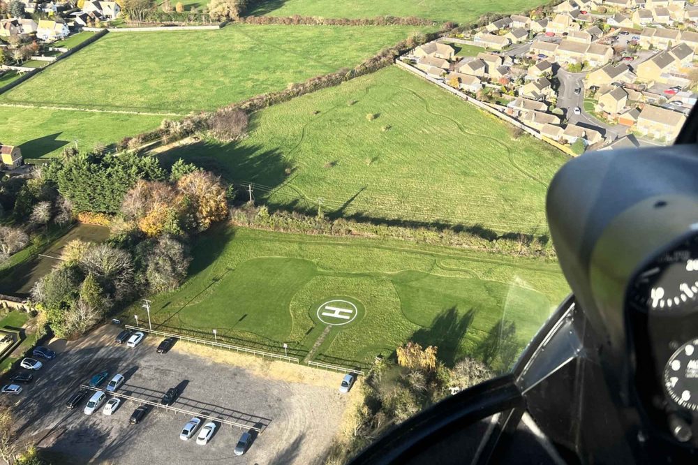 Lygon Arms helipad