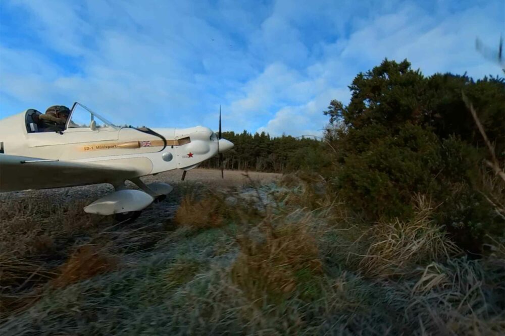 The SD-1 Minisport is still moving at a fair rate... a second later it's in the hedge. Image: Mike Wood