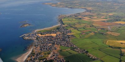 Portvogie, Northern Irland, seen from a light aircraft