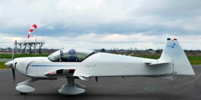 Roll-out and switch-on for Aura Aero's electric two-seater. Photo: Aura Aero